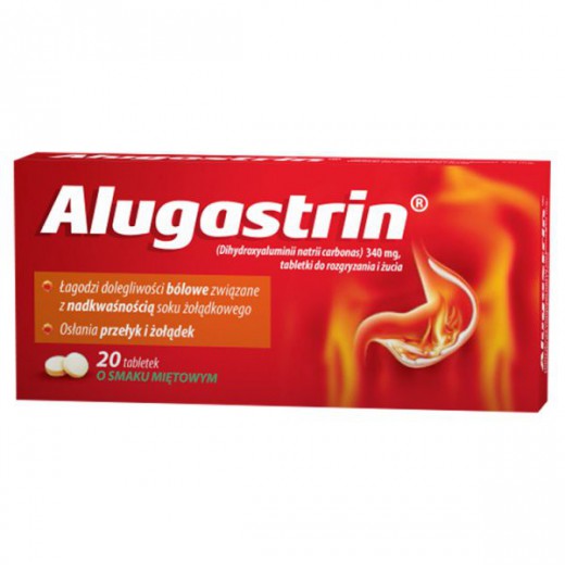 Alugastrin 340mg, 20 tabletek do żucia
