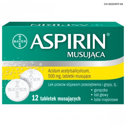 Aspirin Musująca 500 mg, 12 tabletek musujących