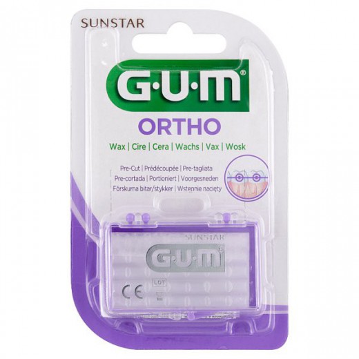 Sunstar Gum Ortho, wosk ortodontyczny kalibrowany, bez smaku, 1 sztuka