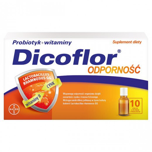 Dicoflor Odporność, dla dzieci od 3 roku i dorosłych, 10 ml x 10 fiolek