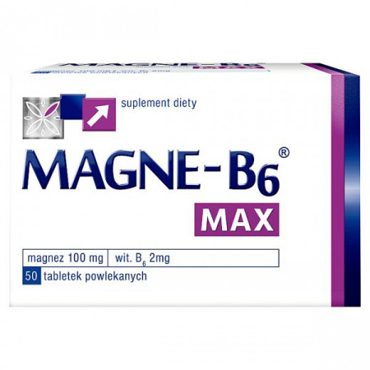 Magne-B6 Max, 50 tabletek powlekanych
