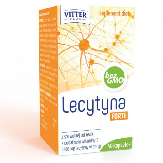 Lecytyna Forte 2400mg, Vitter Blue, 40 kapsułek