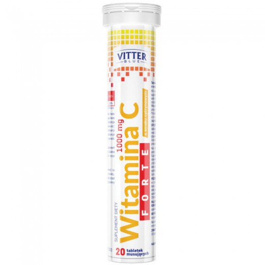 Witamina C Forte 1000mg, Vitter Blue, 20 tabletek