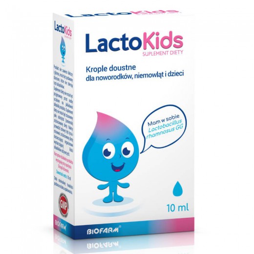 LactoKids, krople doustne dla noworodków, niemowląt i dzieci, 10ml