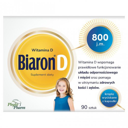 Bioaron Witamina D 800j.m., 90 kapsułek twist-off