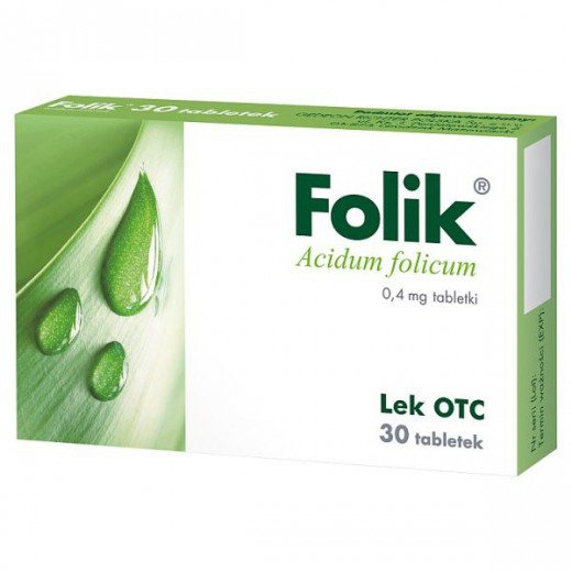 Folik 0,4 mg, 30 tabletek