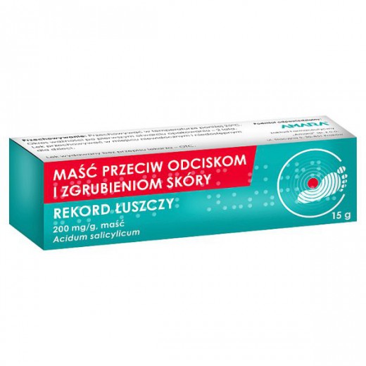 Maść przeciw odciskom i zgrubieniom skóry Rekord Łuszczy 200 mg/g, 15 g
