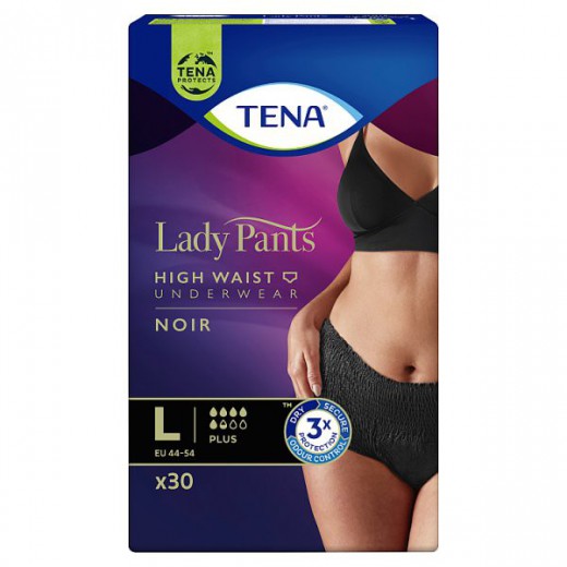 Tena Lady Pants Noir, majtki chłonne, Large, 95-130 cm, Plus, 30 sztuk