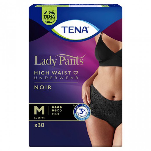 Tena Lady Pants Noir, majtki chłonne, rozmiar M, 75-105 cm, Plus, 30 sztuk