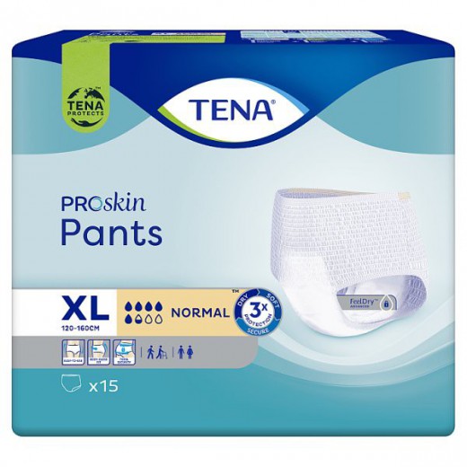 Tena Pants ProSkin, majtki chłonne, rozmiar XL, 120-160 cm, Normal, 15 sztuk