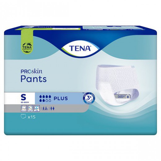 Tena Pants ProSkin, majtki chłonne, rozmiar S, 65-85 cm, Plus, 15 sztuk
