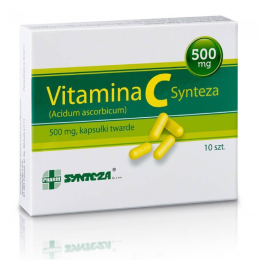 Vitamina C 500mg, 10 kapsułek twardych