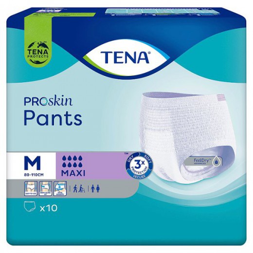 Tena Pants ProSkin, majtki chłonne, rozmiar M, 80-110 cm, Maxi, 10 sztuk