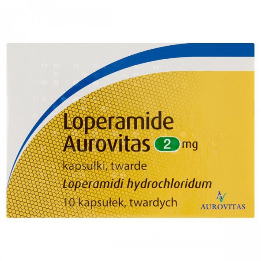 Loperamide Aurovitas, 2 mg, 10 kapsułek