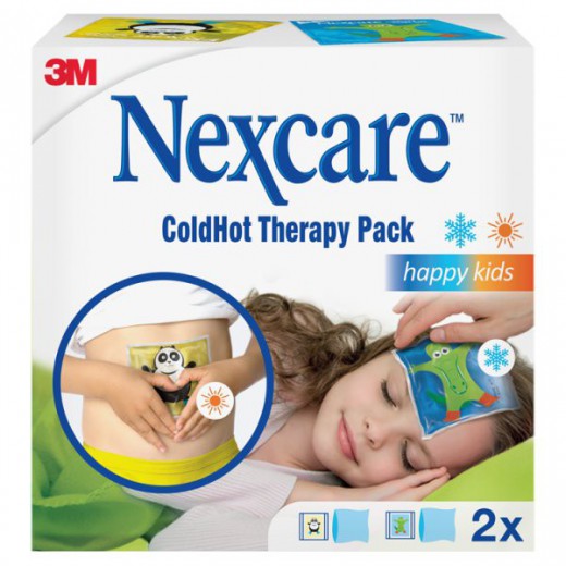 Nexcare ColdHot Happy Kids, okład żelowy ciepło-zimno, 11 cm x 12 cm, 2 sztuki