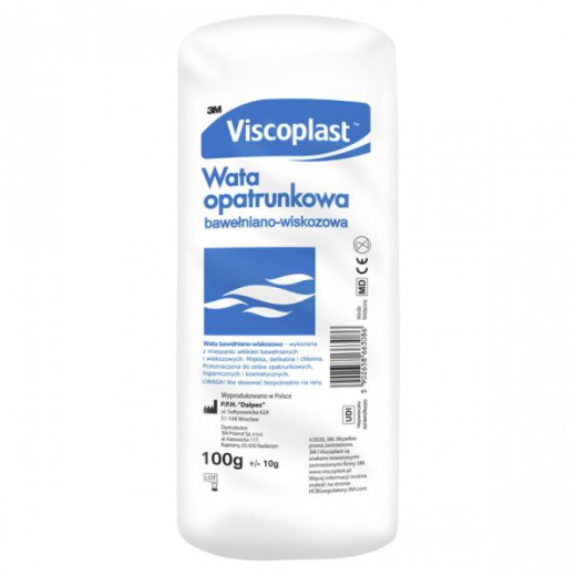Viscoplast, wata opatrunkowa, bawełniano-wiskozowa, 100 g