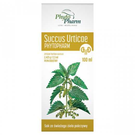 Succus Urticae Phytopharm 2,425 g/ 2,5 ml, płyn doustny, 100 ml