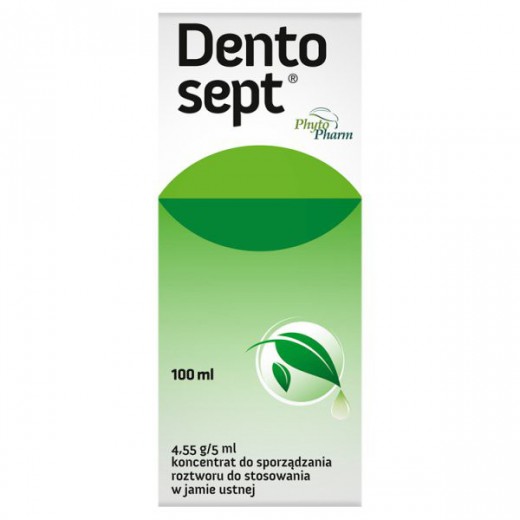 Dentosept 4,55 g/ 5 ml, koncentrat do sporządzania roztworu do stosowania w jamie ustnej, 100 ml