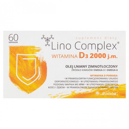 Lino Complex Witamina D3 2000 j.m., 60 kapsułek