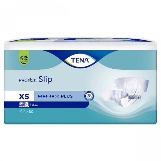 Tena Slip ProSkin, pieluchomajtki, rozmiar XS, Plus, 30 sztuk