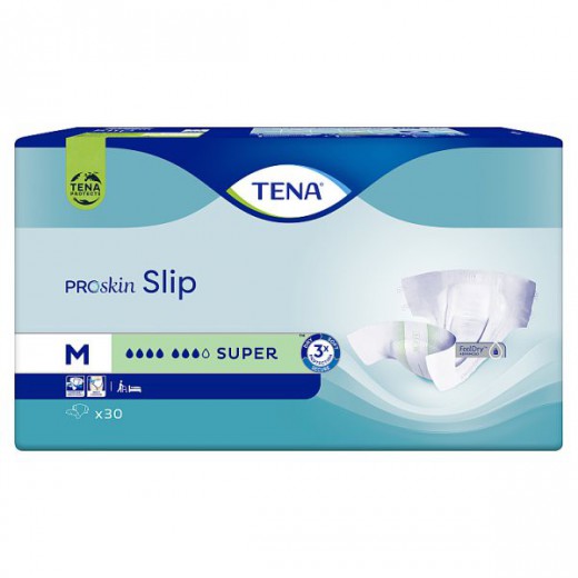 Tena Slip ProSkin, pieluchomajtki, rozmiar M, Super, 30 sztuk