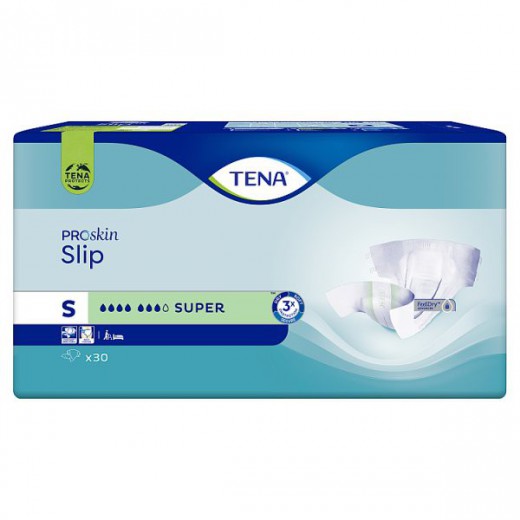 Tena Slip ProSkin, pieluchomajtki, rozmiar S, Super, 30 sztuk
