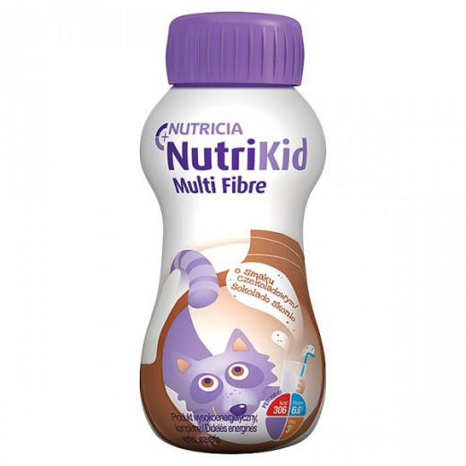NutriKid Multi Fibre, preparat odżywczy dla dzieci powyżej 1 roku, smak czekoladowy, 200 ml