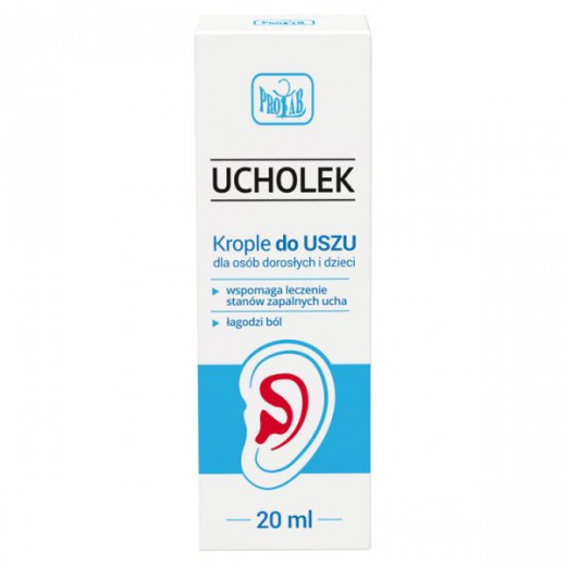 Ucholek, krople do uszu, 20 ml