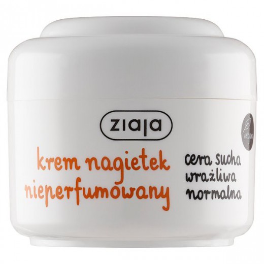 Ziaja, krem z nagietkiem nieperfumowany, cera sucha, wrażliwa i normalna, 50 ml