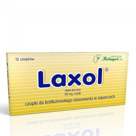 Laxol 100mg, 12 czopków