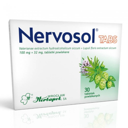 Nervosol TABS 100mg + 32mg, 30 tabletek