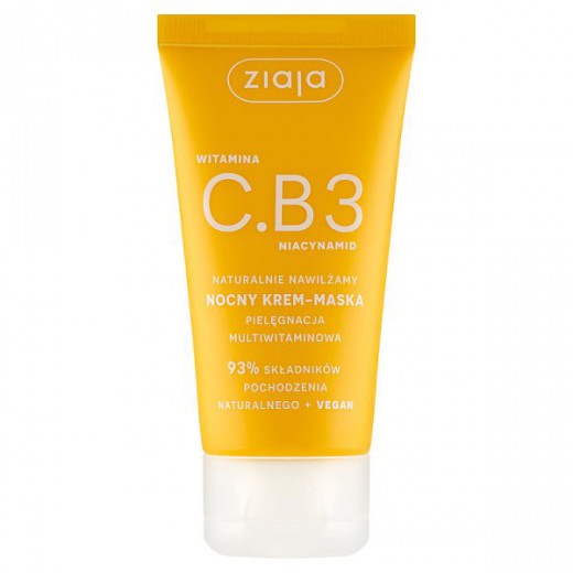 Ziaja Witamina C.B3 Niacynamid Naturalnie, nocny krem-maska, 50ml