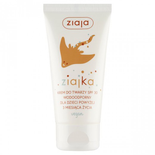 Ziajka krem do twarzy SPF 30, wodoodporny, dla dzieci powyżej 3 miesiąca życia, 50 ml