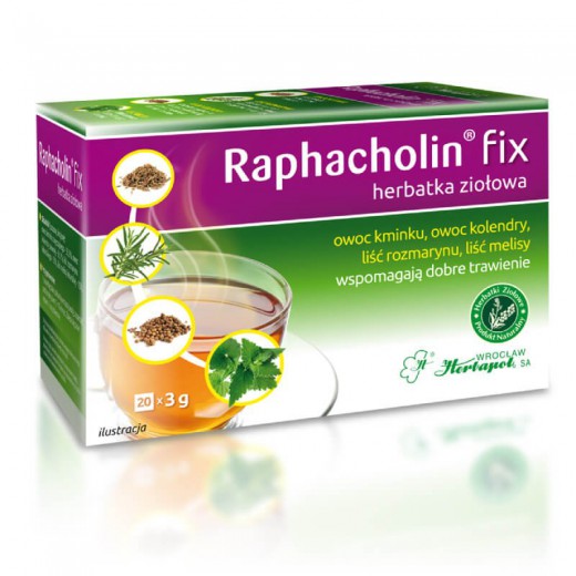 Raphacholin fix, herbatka ziołowa, 20 saszetek
