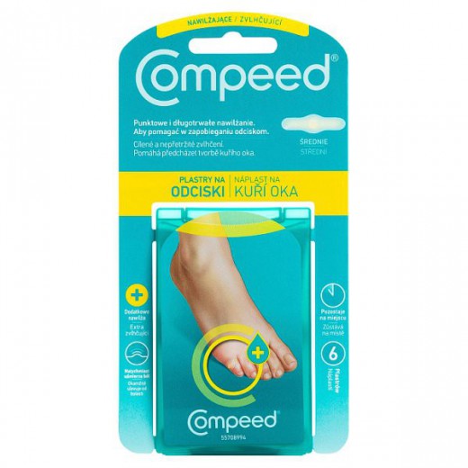 Compeed, plastry nawilżające na odciski, 6 sztuk