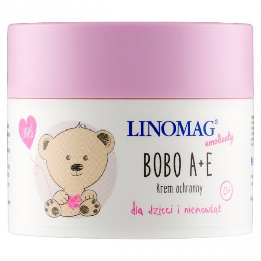 Linomag Emolienty Bobo A+E, krem ochronny dla dzieci i niemowląt od 1 dnia życia, 50 ml