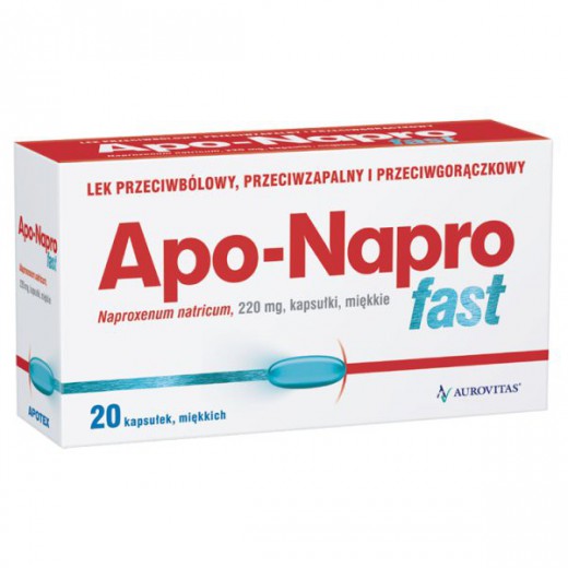 Apo-Napro Fast, 220 mg, 20 kapsułek