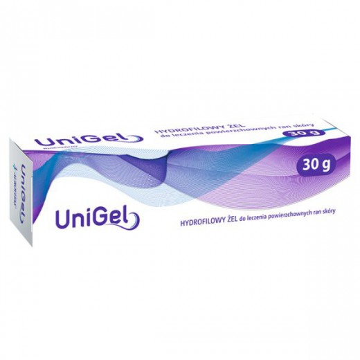 UniGel, hydrofilowy żel do leczenia powierzchownych ran skóry, 30 g