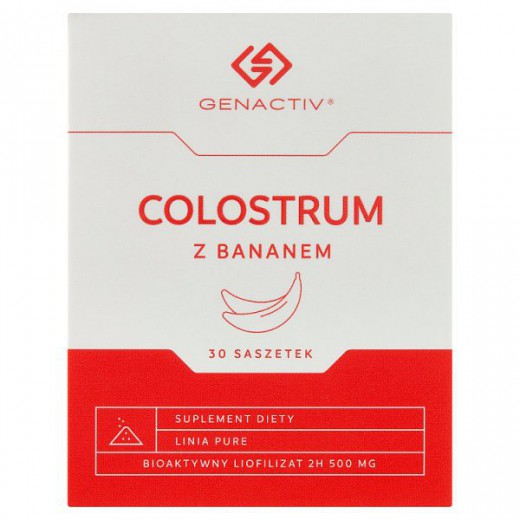 Colostrum Genactiv z bananem, 30 saszetek