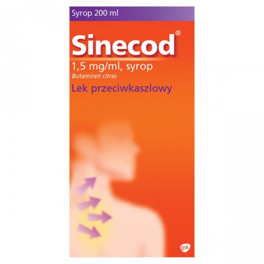 Sinecod 1,5 mg/ ml, syrop, 200 ml