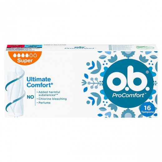 O.B. ProComfort, tampony higieniczne, Super, 16 sztuk