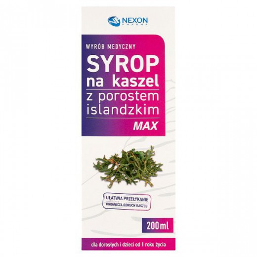 Syrop na kaszel z porostem islandzkim Max, 200ml