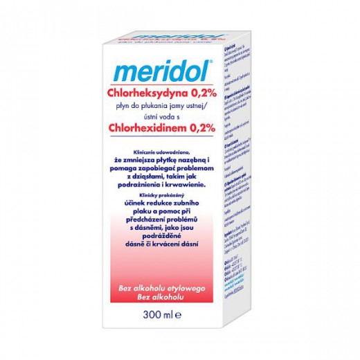 Meridol Chlorheksydyna 0,2%, płyn do płukania jamy ustnej, 300 ml