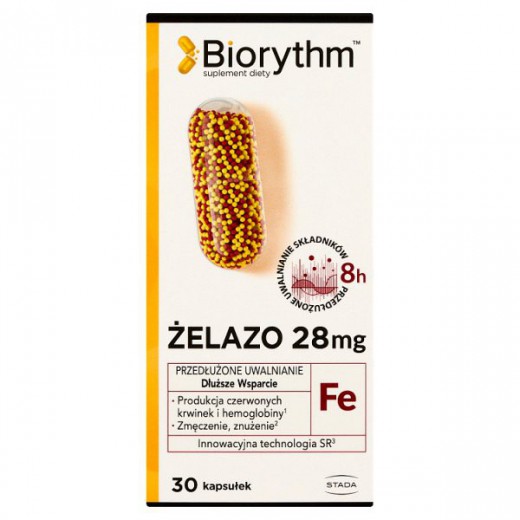 Biorythm Żelazo 28mg, 30 kapsułek