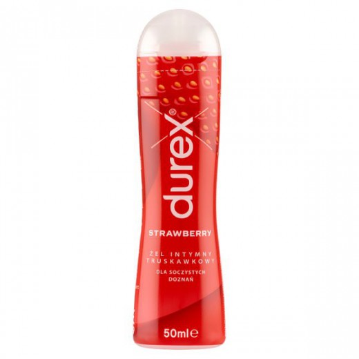 Durex Strawberry, żel intymny, truskawkowy, 50 ml