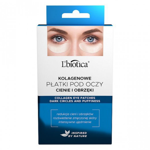 L'Biotica Home Spa, płatki kolagenowe pod oczy, redukcja cieni i obrzęków, 6 sztuk