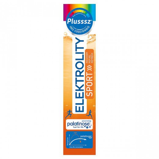 Plusssz Elektrolity Sport 100% Complex, smak cytrynowo-grejpfrutowy, 24 tabletki musujące