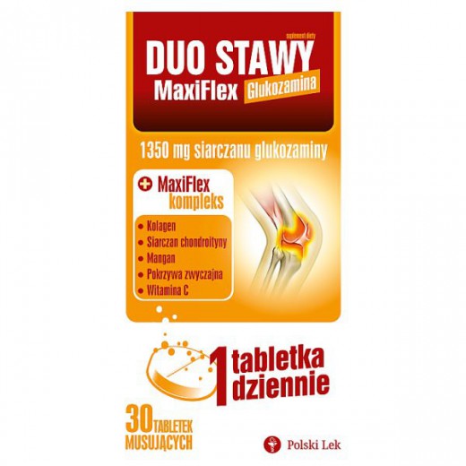 Duo Stawy MaxiFlex, smak pomarańczowy, 30 tabletek musujących