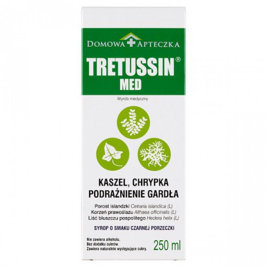 Domowa Apteczka, Tretussin Med, płyn o smaku czarnej porzeczki, 250ml