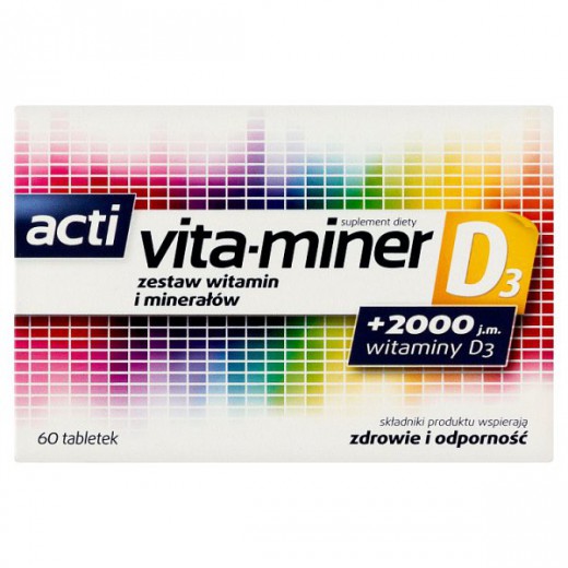 Acti Vita-Miner D3, 60 tabletek